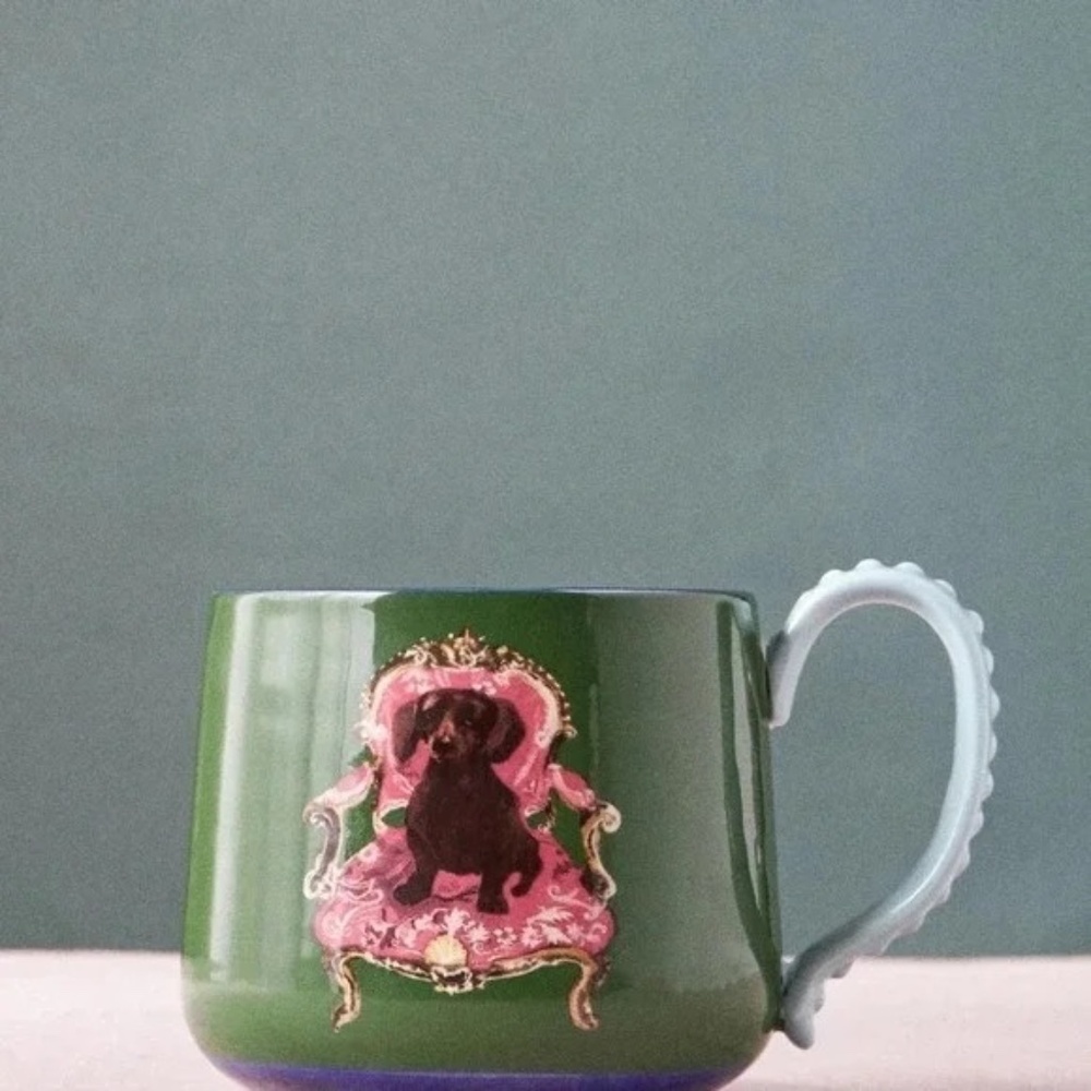 NWT Anthropologie Raphael Balme Dachshund  Dog Mug